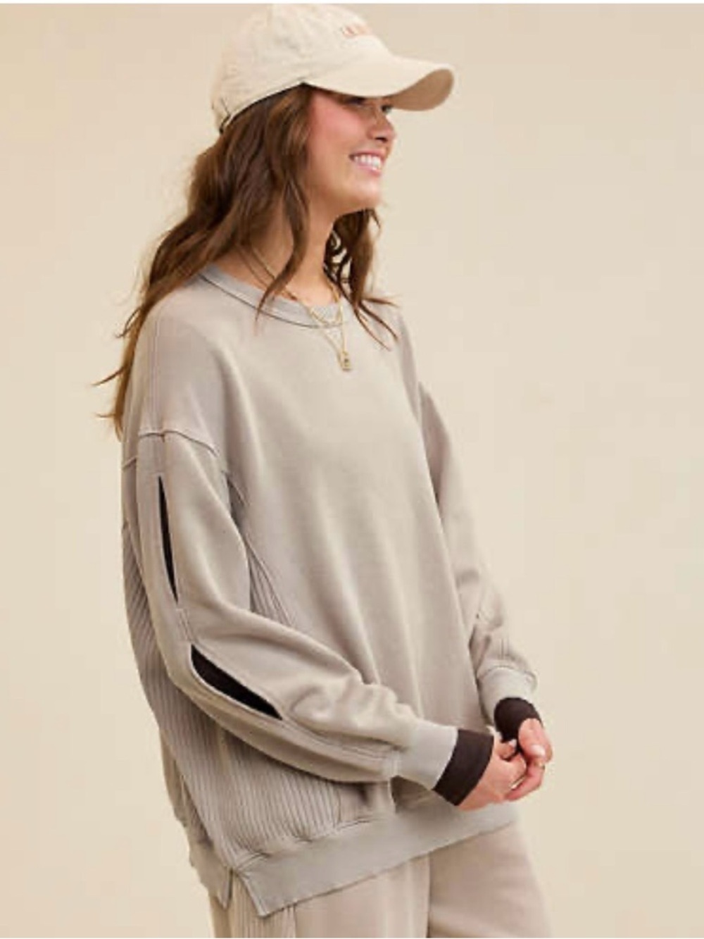 Aerie Oh Snap Barrel Oversized Crewneck Sweatshirt